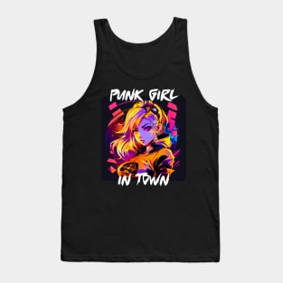 Graffiti Style - Punk Girl In Town 9 Tank Top